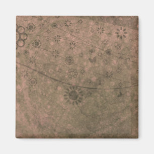 Watermeloenen Retro Flowers en Butterflies Abstrac Magneet