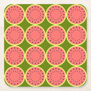Watermeloenen Roze Multi Kartonnen Onderzetters