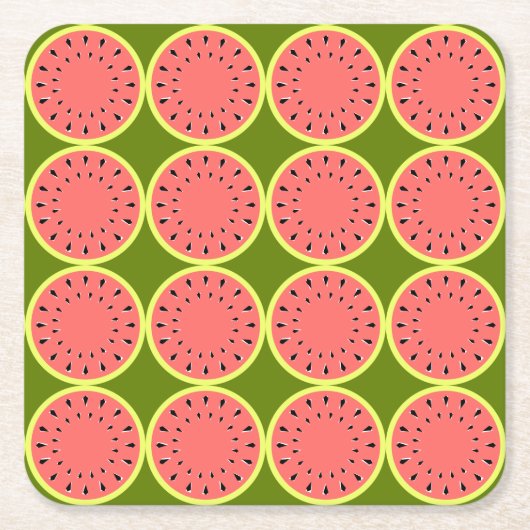 Watermeloenen Roze Multi Kartonnen Onderzetters (Voorkant)