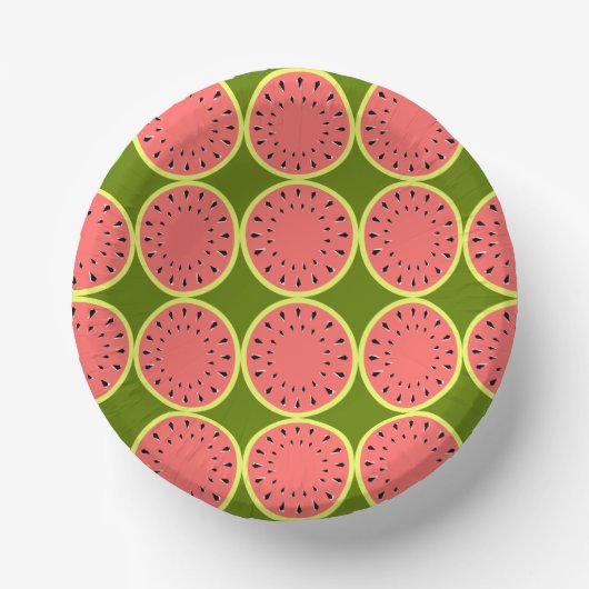 Watermeloenen Roze Multi Papieren Kommen (Voorkant)