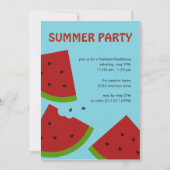 Watermeloenen Slices Summer Party Invitation Kaart (Voorkant)