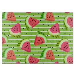 Watermeloenen snijraad snijplank