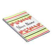 Watermeloenen Stripe Thin Name Notitieboek (Rechterzijde)