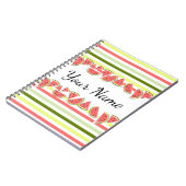 Watermeloenen Stripe Thin Name Notitieboek (Linkerzijde)