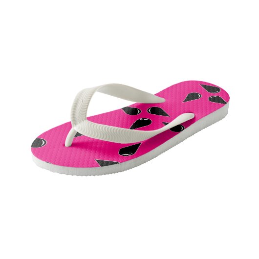 Watermeloenen Teenslippers afdrukken voor kinderen (Schuin)