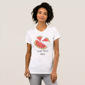 Watermeloenen "Tekst" dames t shirt (Voorkant volledig)