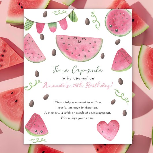 Watermeloenen Time Capsule 1e verjaardag Poster