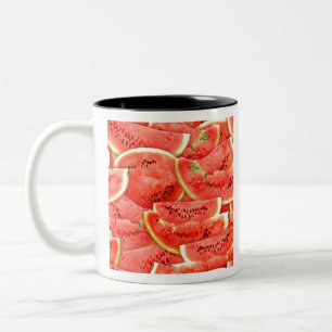 watermeloenen tweekleurige koffiemok