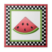 Watermeloenen Vierkant checkboard tegels & trivets Tegeltje (Voorkant)