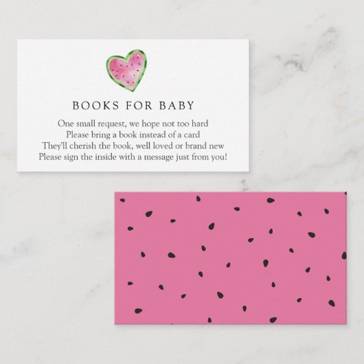 Watermeloenen voor Baby-invoegkaart Informatiekaartje (Voorkant / Achterkant)