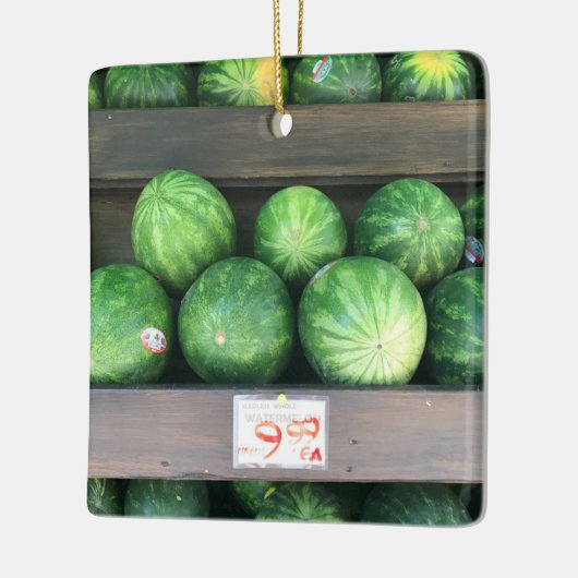 Watermeloenen voor de verkoop Bodega NYC-foto Keramisch Ornament (Links)