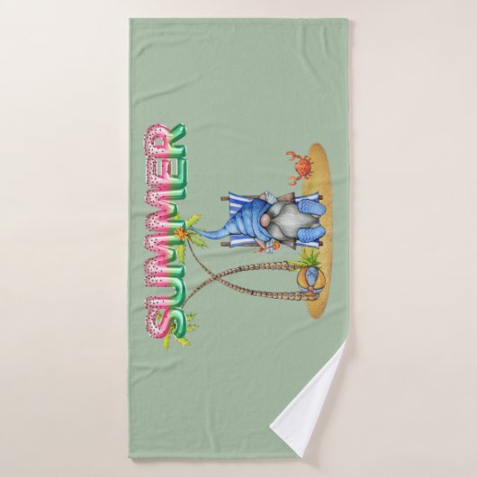 Watermeloenen voor Folie en strand met handpalm Badhanddoek (Badhanddoek)