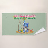 Watermeloenen voor Folie en strand met handpalm Badhanddoek (Badhanddoek)