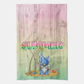 Watermeloenen voor Folie en strand met handpalm Theedoek (Verticaal)