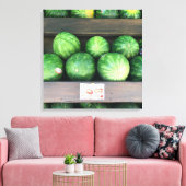 Watermeloenen voor verkoop, fruitstandaard, New Yo Canvas Afdruk (Insitu (Woonkamer))