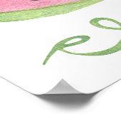 Watermeloenen Welkom 1e verjaardag Poster (Hoek)