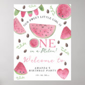Watermeloenen Welkom 1e verjaardag Poster (Voorkant)