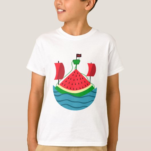 watermeloenfruitboot t-shirt (Voorkant)
