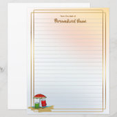 Watermeloengolven bekleed papier blad (Voorkant / Achterkant)