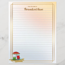 Watermeloengolven bekleed papier blad