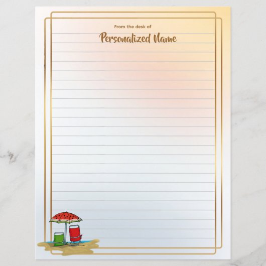 Watermeloengolven bekleed papier blad (Voorkant)