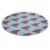 Watermeloenhaai: golfpatroon ontwerp. snijplank (Hoek)