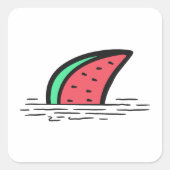 Watermeloenhaai Vierkante Sticker (Voorkant)