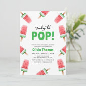 Watermeloenijs klaar voor Pop Baby shower Kaart (Staand voorkant)