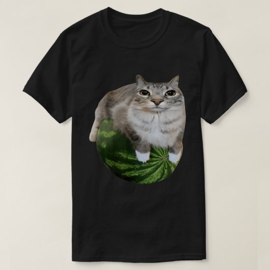 watermeloenkat | Funny Meme Kat Art T-shirt (Design voorkant)