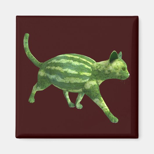 Watermeloenkat Magneet (Voorkant)