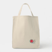Watermeloenkat met stippen tote bag (Achterkant)