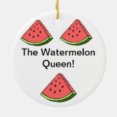 watermeloenkoningin keramisch ornament (Achterkant)