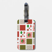 Watermeloenlapwerk Bagagelabel (Achterkant verticaal)