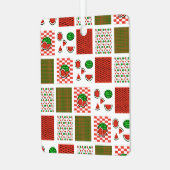 Watermeloenlapwerk Metalen Ornament (Voorkant links)