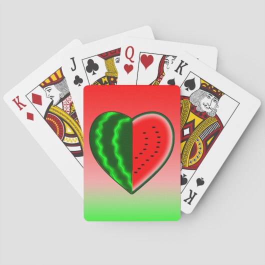 Watermeloenliefde Pokerkaarten (Achterkant)