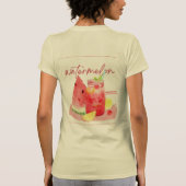 Watermeloenlimonade Aquarel Kunst T-shirt (Achterkant)
