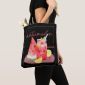 Watermeloenlimonade Aquarel Kunst Tote Bag (Dichtbij)