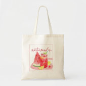 Watermeloenlimonade Aquarel Kunst Tote Bag (Voorkant)