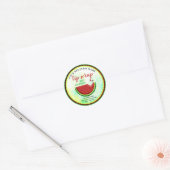 watermeloenlip schrobben ronde sticker (Envelop)