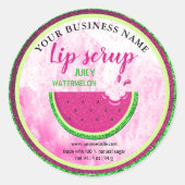 watermeloenlip schrobt klassieke ronde sticker (Voorkant)