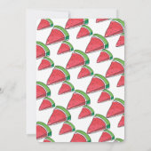 Watermeloenontwerp, One in a Melon, 1e verjaardag Kaart (Achterkant)