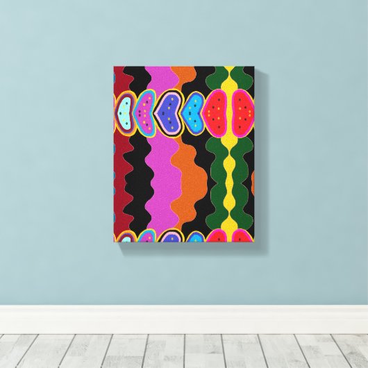 Watermeloenpalet Canvas Afdruk (Insitu (Houten vloer))