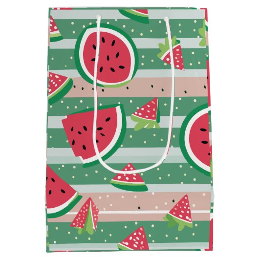 Watermeloenpapier Medium Cadeauzakje (Achterkant)
