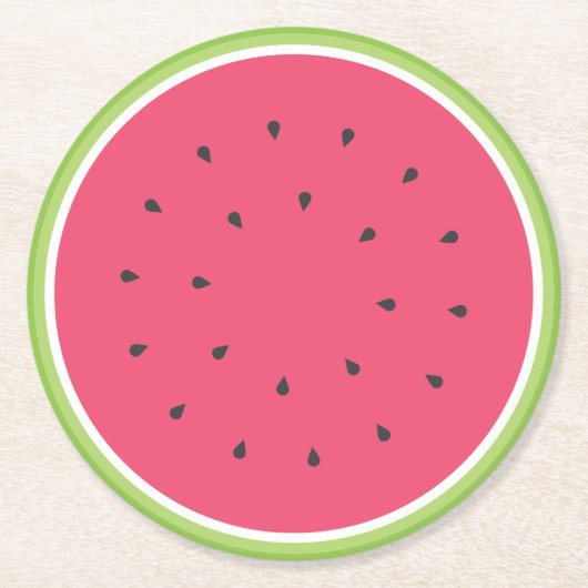 Watermeloenpapier Onderzetters (Voorkant)