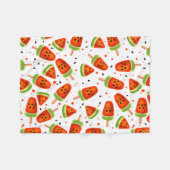 Watermeloenpatroon Fleece Deken (Voorkant (Horizontaal))