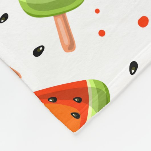 Watermeloenpatroon Fleece Deken (Hoek)