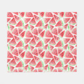 Watermeloenpatroon Fleece Deken (Voorkant (Horizontaal))
