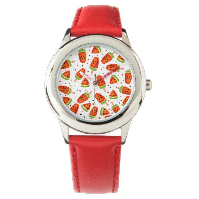 Watermeloenpatroon Horloge (Voorkant)
