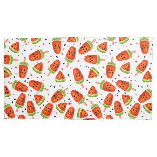 Watermeloenpatroon Kussensloop (Voorkant-Links)