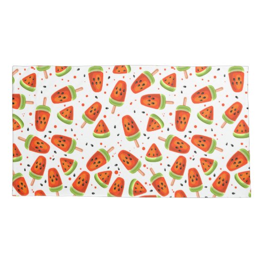 Watermeloenpatroon Kussensloop (Achterkant-Links)